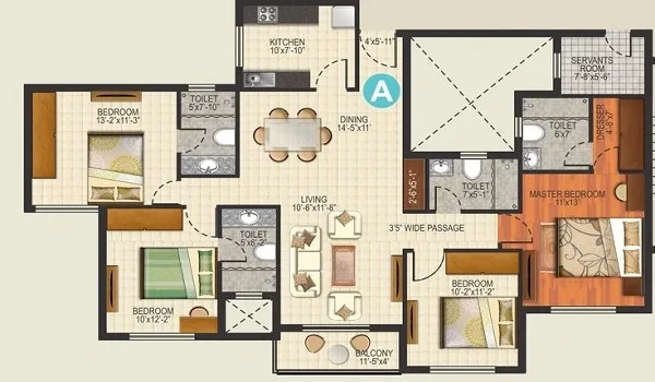 Featured Image of Sattva Hill View 4 BHK Floor Plan